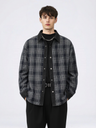 Plaid Loose-fit Wool Blend Shirts