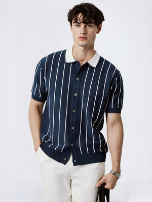 Stripes Old Money Style Breathable Polo Shirts