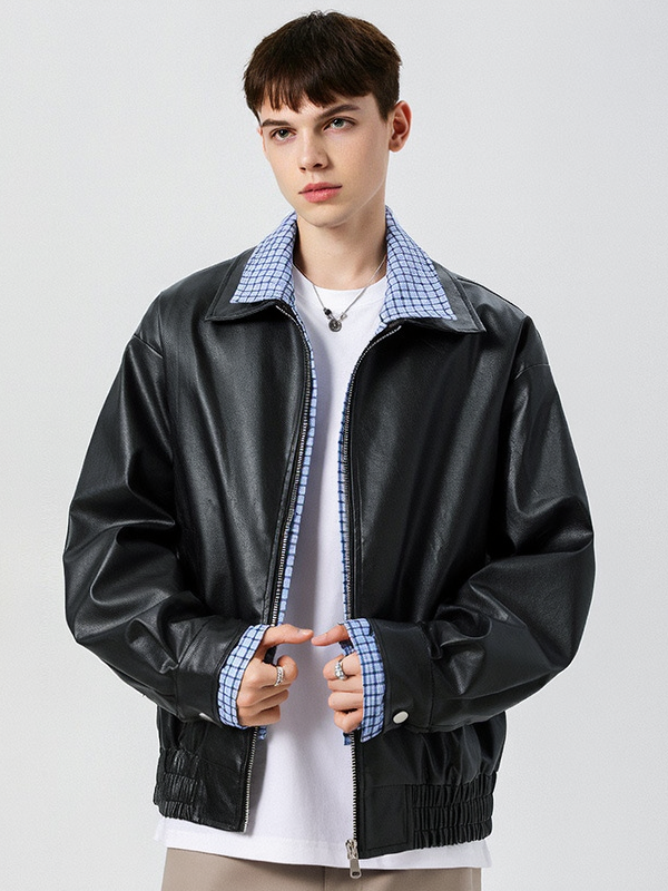 Fake Two Pieces Splicing Loose Lapel Jackets