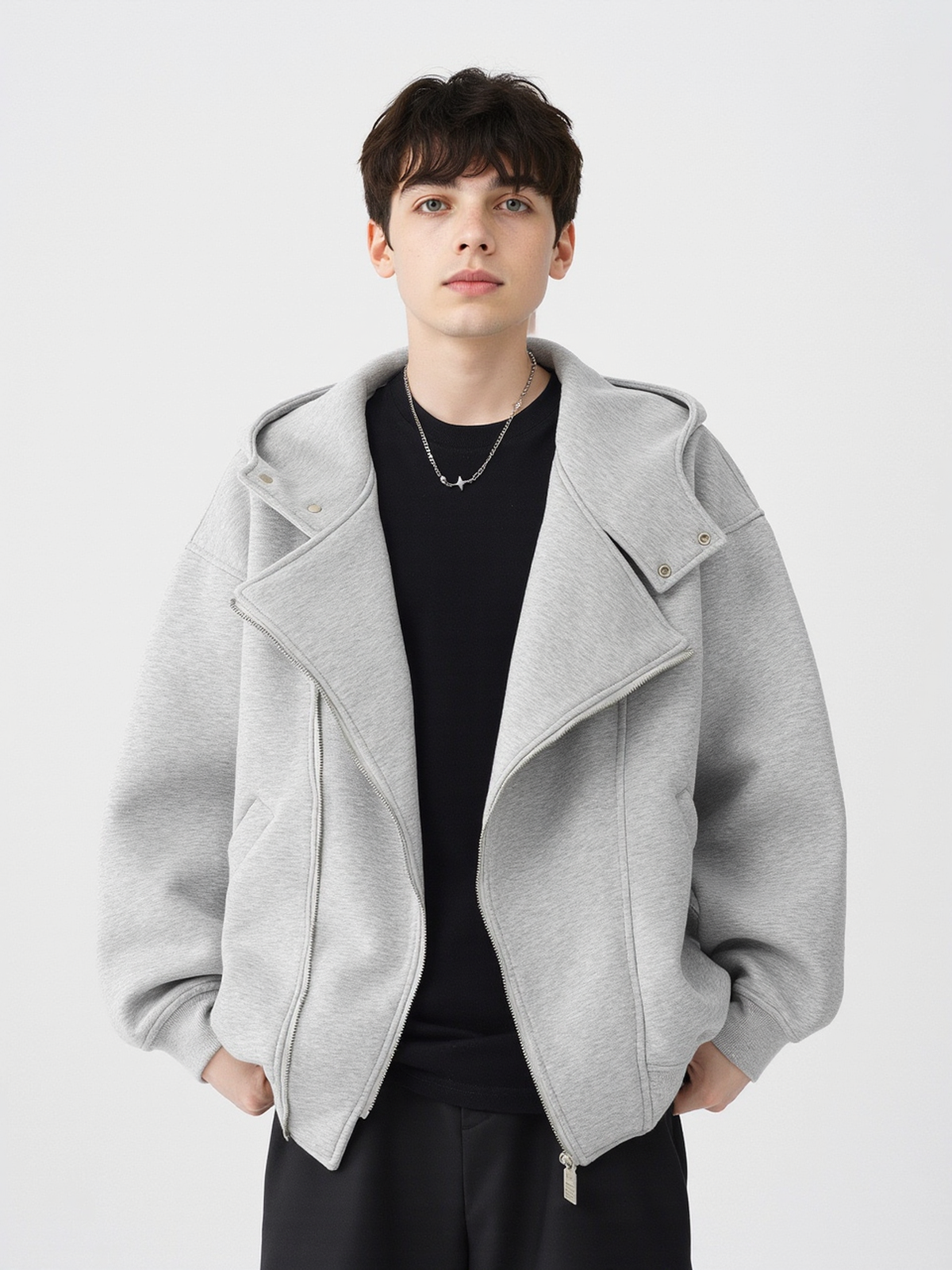 Double Zipper Hoodies Jackets