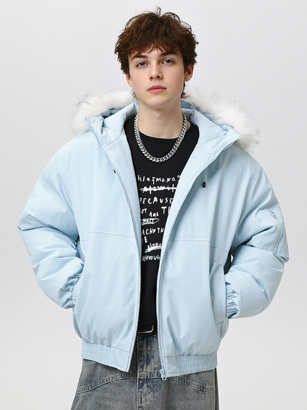 Large Fur Collar Workwear Parker