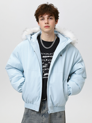 Large Fur Collar Workwear Parker