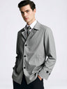 Business Wrinkle-Free Mid-Length Trench Coat