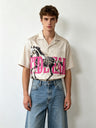 Skeleton Horse Satin Cuban Territory Shirts