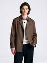 Business Mid-Length Notch-Lapel Single-Breasted Trench Coat
