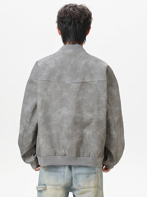 Retro Snake And Python Pattern Stereo Short Leather Jacket Jackets