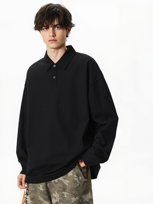 Solid Color Lapel Simplicity Polo