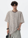 Color-blocked Rainbow Stripes Loose-fit T-shirts