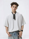 Simplicity Black And White Stripes T-shirts