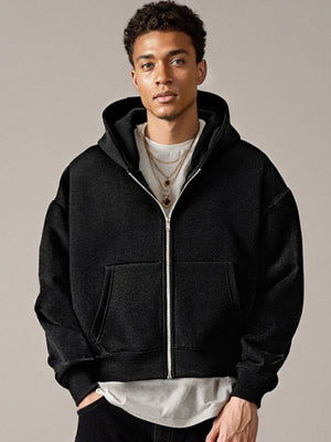 Casual Style Loose Short Style Zipper Hoodies