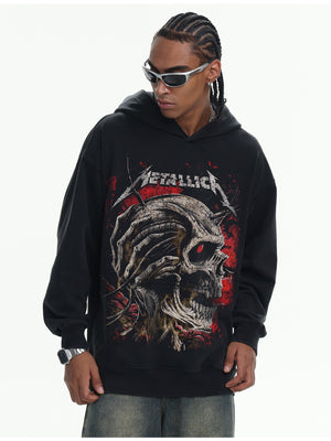 American High Street Retro Printed Casual Sweatshirts