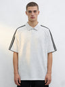 Stripes Patchwork Loose-fit POLO Shirt