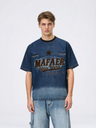 Star Embroidery Gradient Denim T-shirts