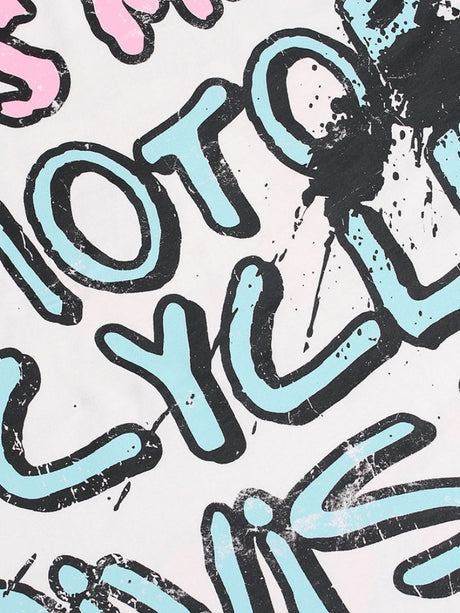 T-shirts à lettres graffiti