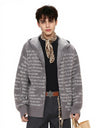 Letter Print Hooded Cardigans