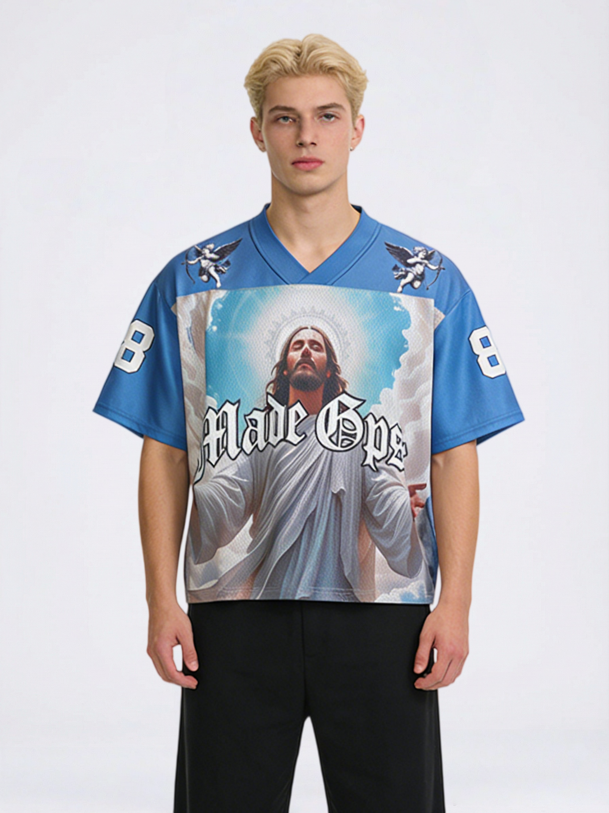 Hip Hop Gothic Alphabet Printed Ins Boxy T-shirts