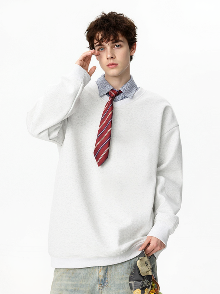 Fake Two Pieces Plaid Tie Contrasting Colors Splicing Polo