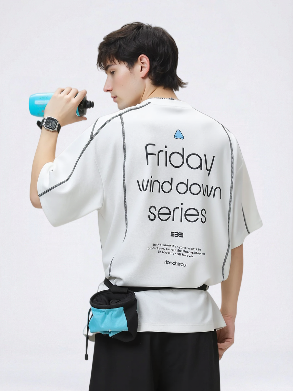 Color-blocked Printed Breathable Sports T-shirts