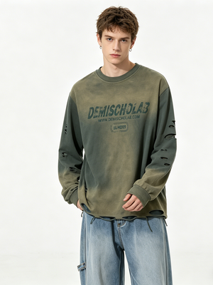 Hole Loose-fit Personality T-shirts