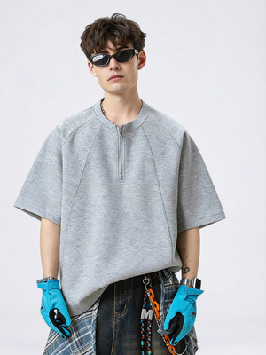 Half Zipper Stereo T-shirts