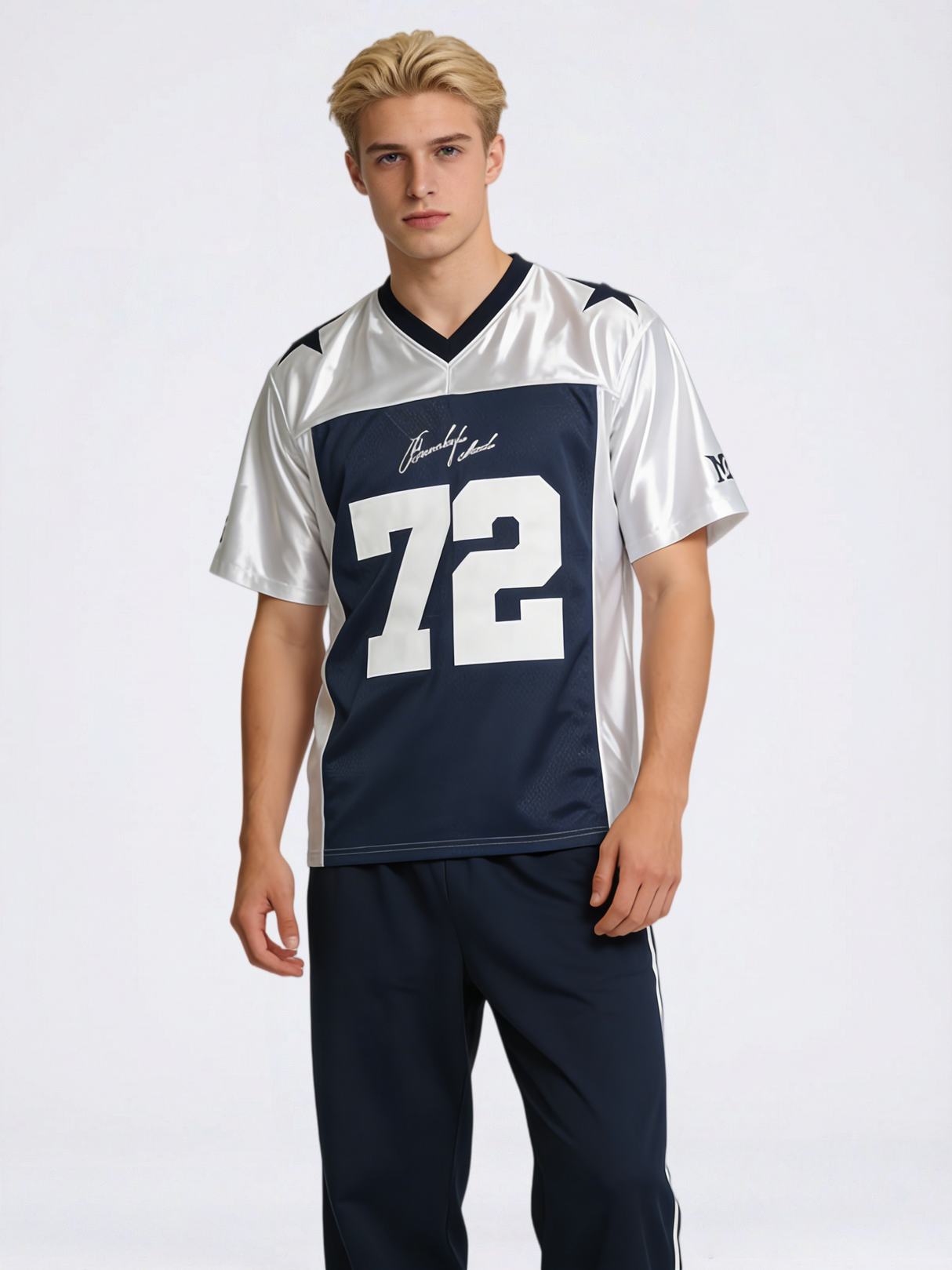 Applique Loose-fit Embroidery Letter T-shirts