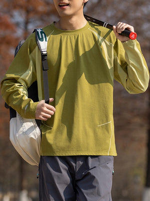 Quick-drying Sunscreen Loose-fit Color-blocked T-shirts