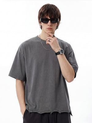 Retro Loose-fit Wear And Tear Boxy T-shirts