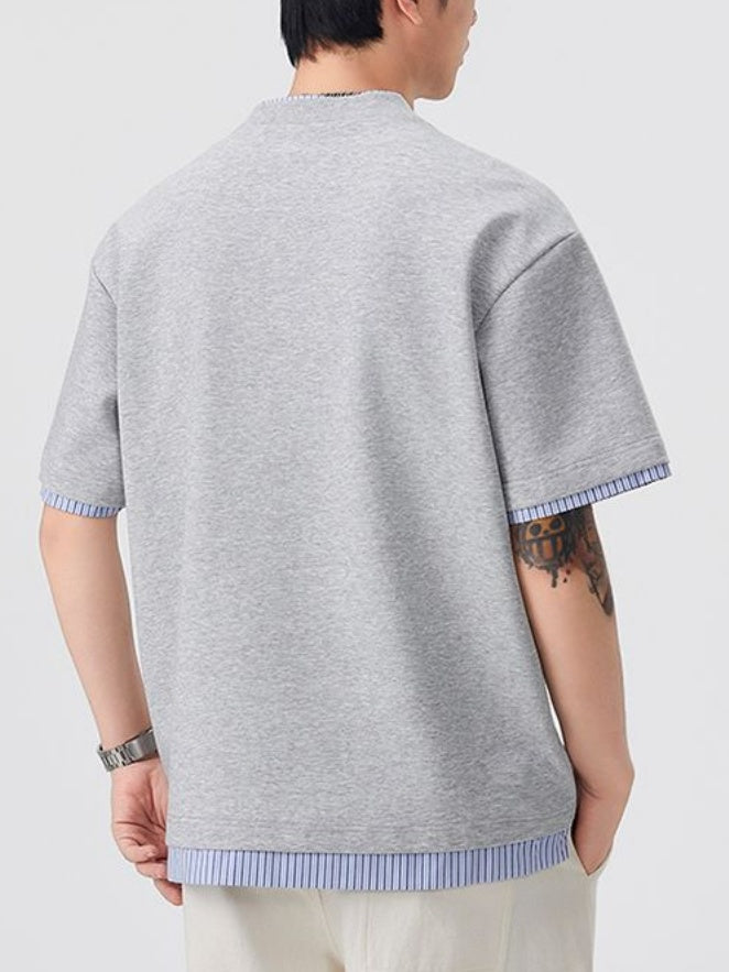 Layered-look Patchwork T-shirts