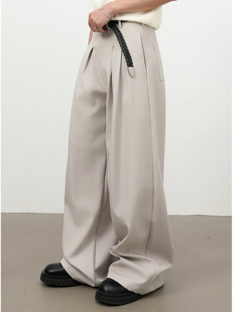 Classic Wide-leg A-shape Dress Pants Pants