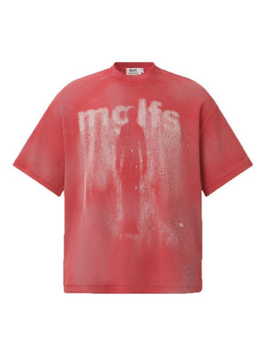 Retro Washed Illusory Silhouette BF Loose-fit T-shirt