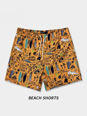 Double Layer Plus Size Loose-fit Quick-drying Beach Shorts