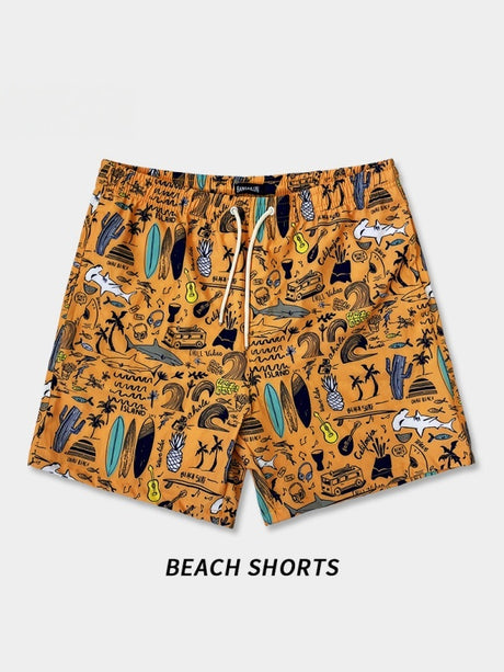 Double Layer Plus Size Loose-fit Quick-drying Beach Shorts