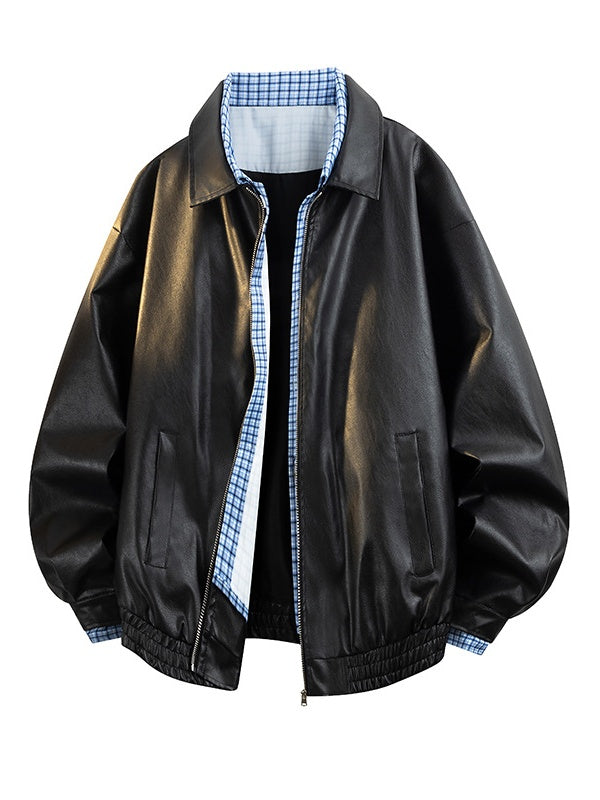 Fake Two Pieces Splicing Loose Lapel Jackets