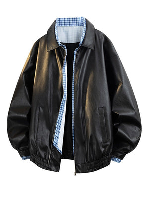 Fake Two Pieces Splicing Loose Lapel Jackets