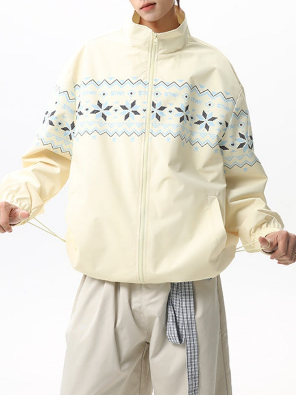 Fair Isle Jacquard Loose-fit Jackets