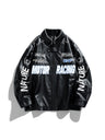 Veste coupe-vent aviateur en similicuir