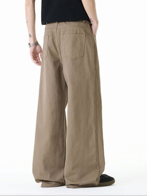 Versatile Straight-fit Wide-leg Pants