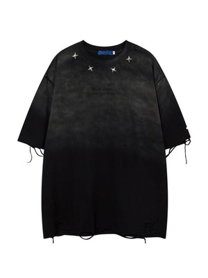 Distressed Ins Loose-fit Vintage T-shirts