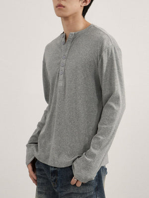 Retro Henry Collar Boxy T-shirts
