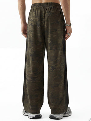 Camouflage Leisure Straight-fit Loose-fit Pants