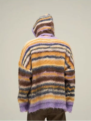 Pull rayé en maille douce