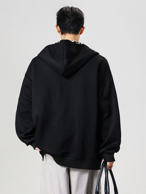 Leopard Print Patchwork Hoodies