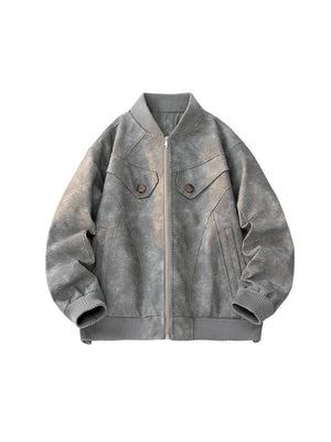 Retro Snake And Python Pattern Stereo Short Leather Jacket Jackets