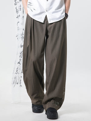 Retro Old Money Style Loose-fit Pants