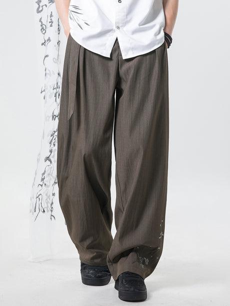 Retro Old Money Style Loose-fit Pants
