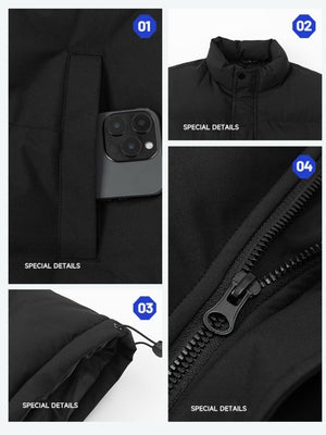 Gilet sans manches oversize à col montant