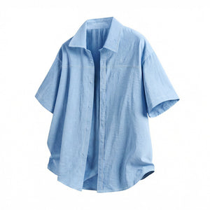 Color-blocked Faux Denim Shirts