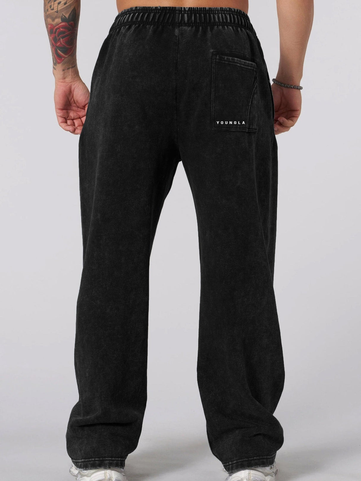 Printed Fitness Loose Straight Pants