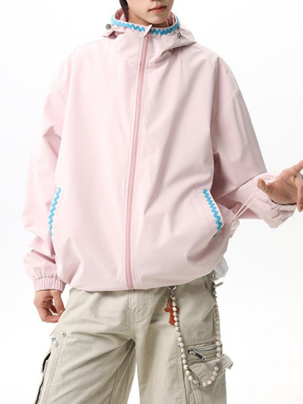 Vestes de travail amples à capuche bicolores