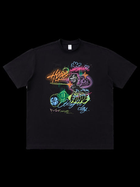 Graffiti Printed Loose-fit T-shirts